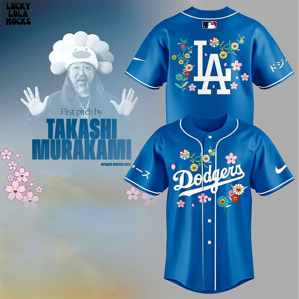 Takashi Murakami x Dodgers 2025 Navy Jersey Takashi Murakami x Dodgers 2025 Navy Jersey