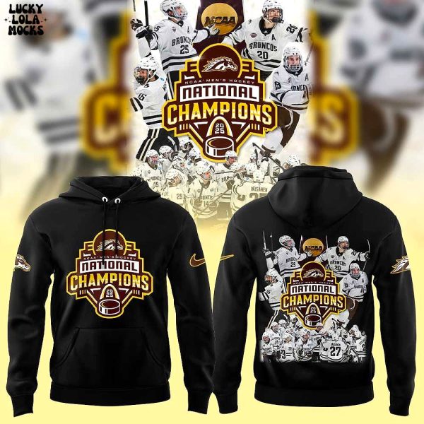 Western Michigan Hockey National Champions 2025 Premium Black Hoodie