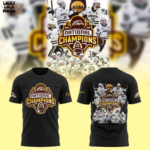 Western Michigan Hockey National Champions 2025 Premium Black T-Shirt