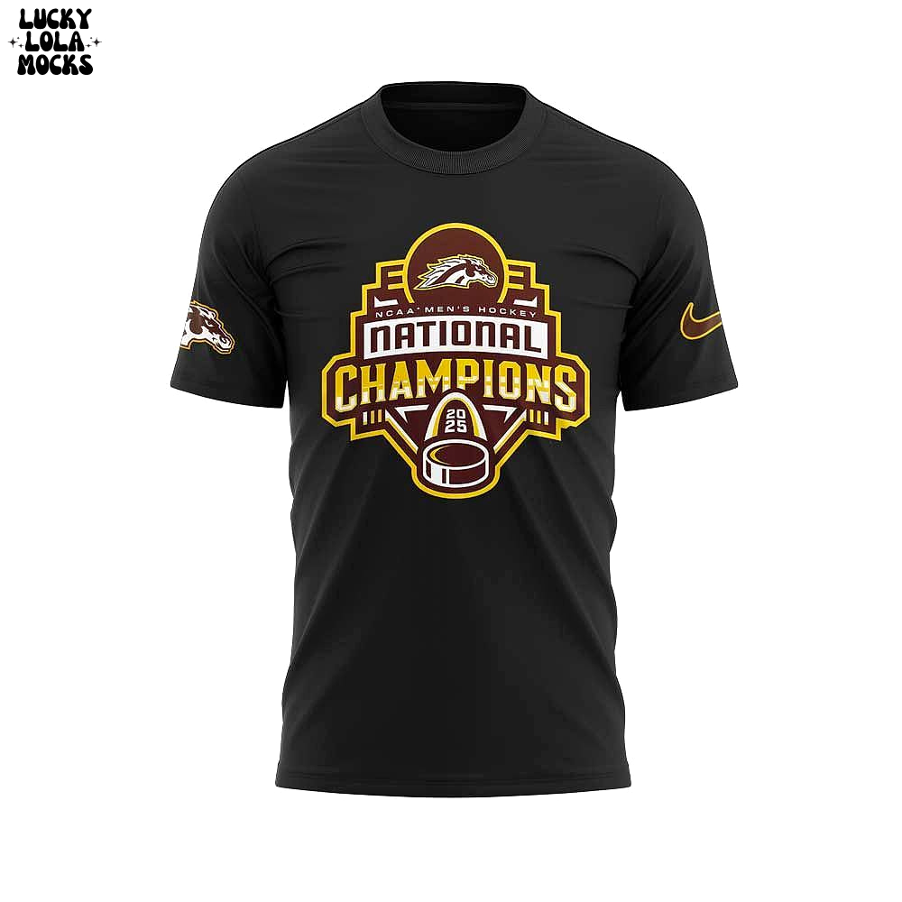 Western Michigan Hockey National Champions 2025 Premium Black T-Shirt Western Michigan Hockey National Champions 2025 Premium Black T-Shirt