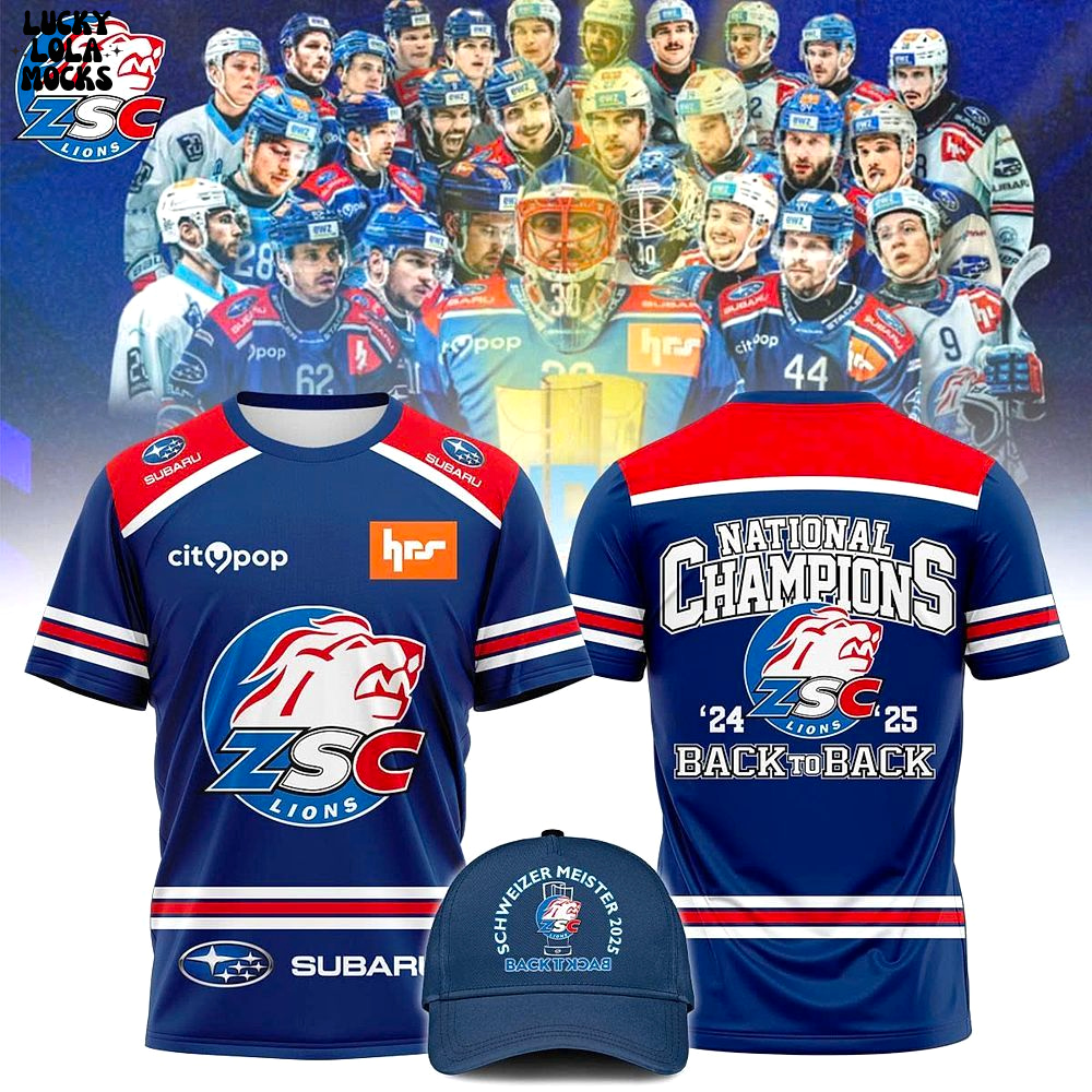 ZSC Lions Back-to-Back Nations Champions 2025 T-Shirt ZSC Lions Back-to-Back Nations Champions 2025 T-Shirt