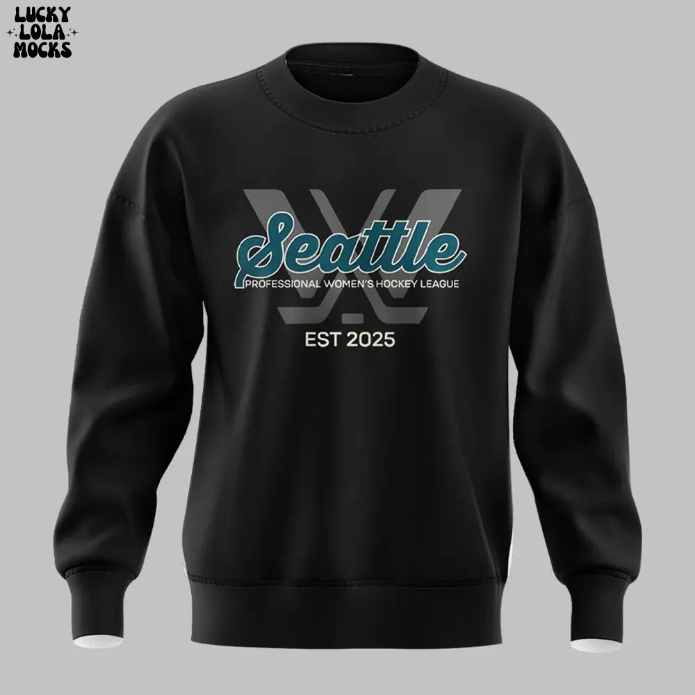 PWHL Seattle Limited 2025 Black Sweatshirt PWHL Seattle Limited 2025 Black Sweatshirt
